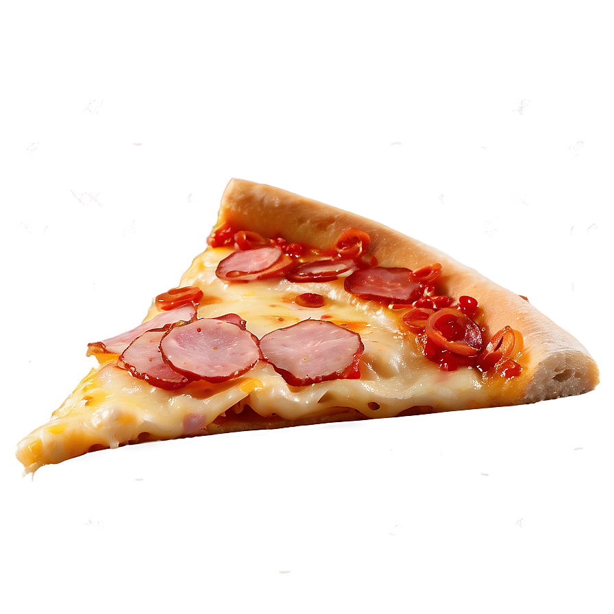 Cartoon Pizza With Ham Png Lfg71 PNG image