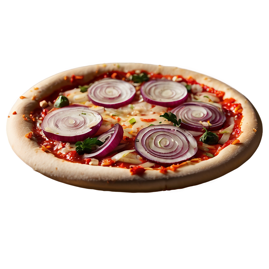 Cartoon Pizza With Onion Png 32 PNG image