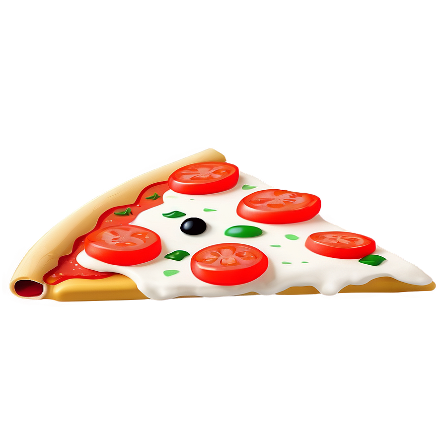 Cartoon Pizza With Tomato Png Xje2 PNG image