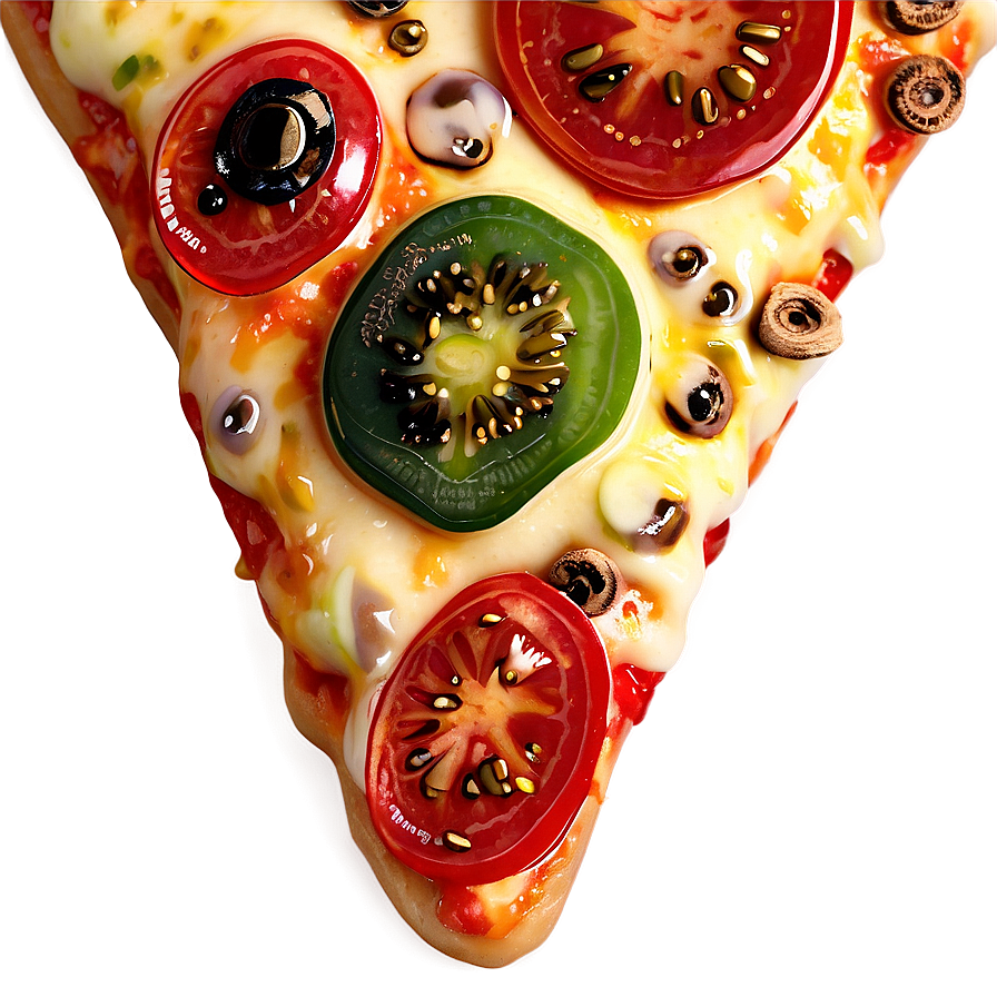 Cartoon Pizza With Toppings Png Xyv86 PNG image