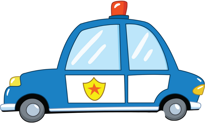 Cartoon Police Car Illustration PNG image