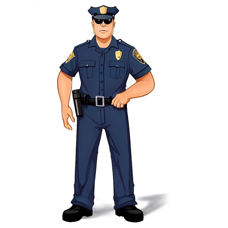 Cartoon Police Officer Png 06252024 PNG image