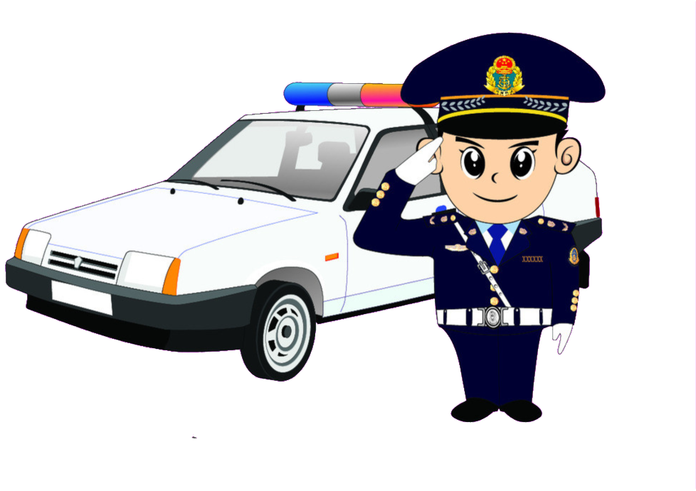 Cartoon Police Officerand Patrol Car PNG image