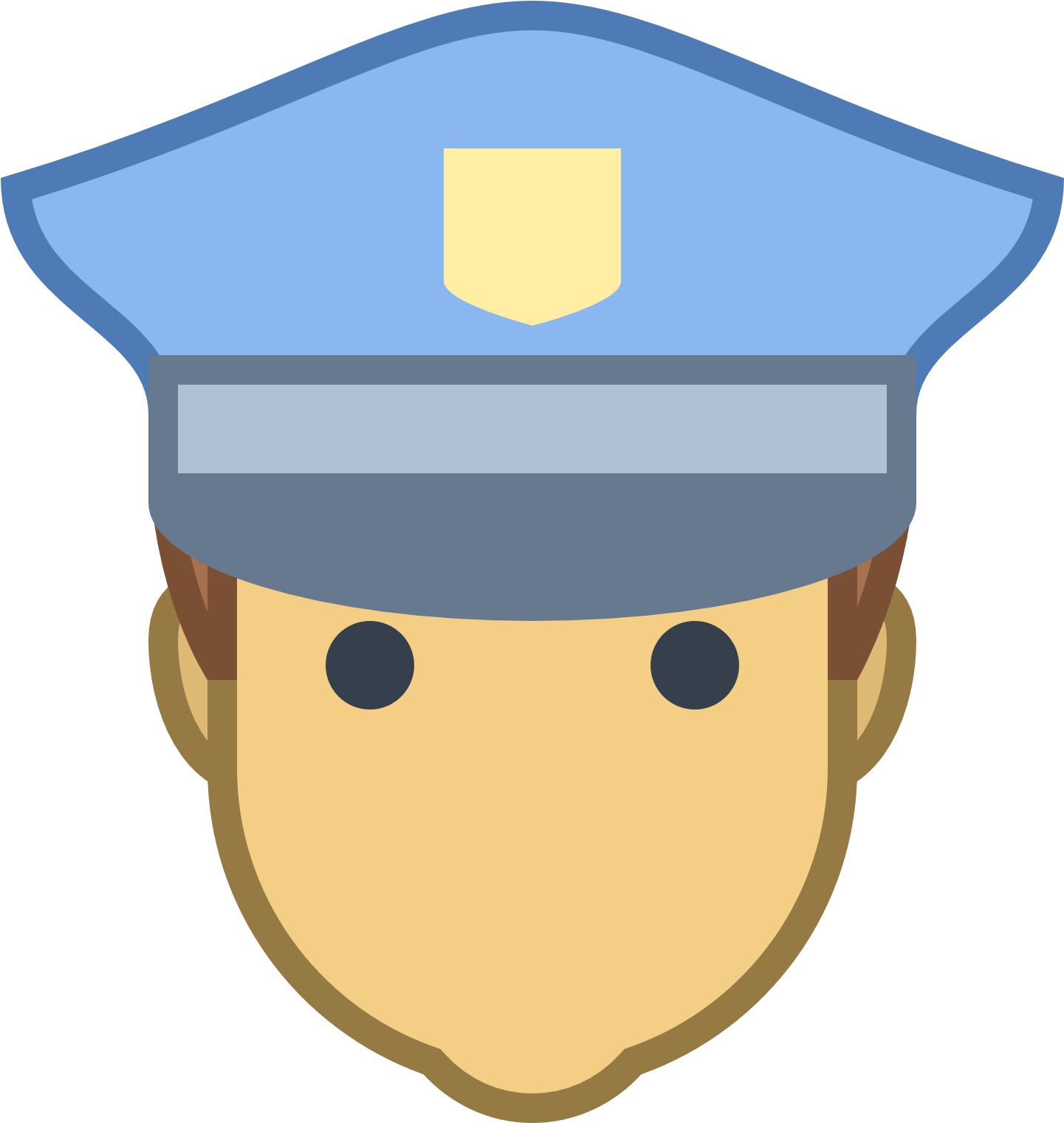 Cartoon Policeman Icon PNG image
