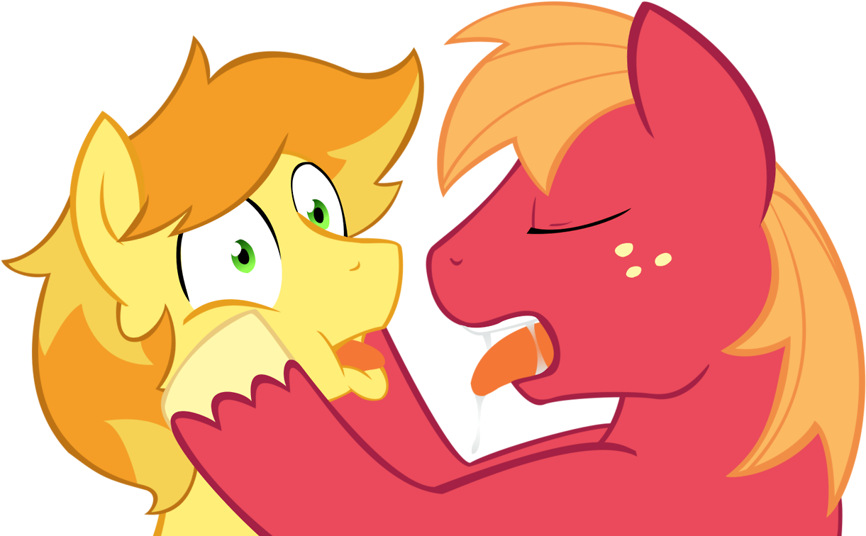 Cartoon Ponies Drooling PNG image