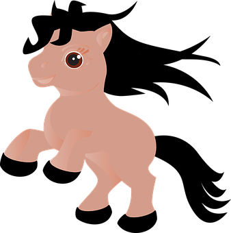 Cartoon Pony Illustration PNG image