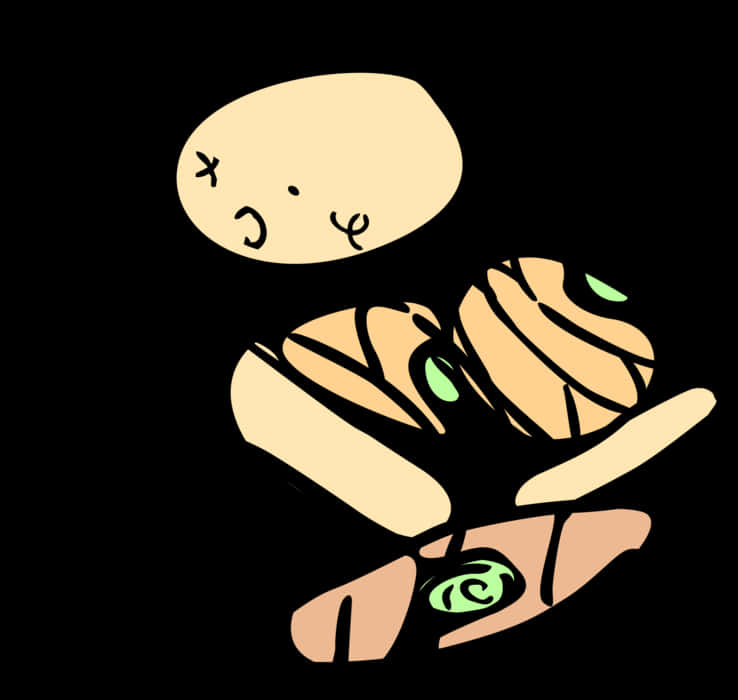 Cartoon Potato Falling Down Stairs PNG image