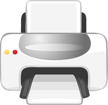 Cartoon Printer Icon PNG image