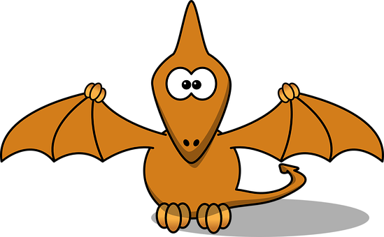 Cartoon Pterosaur Character PNG image