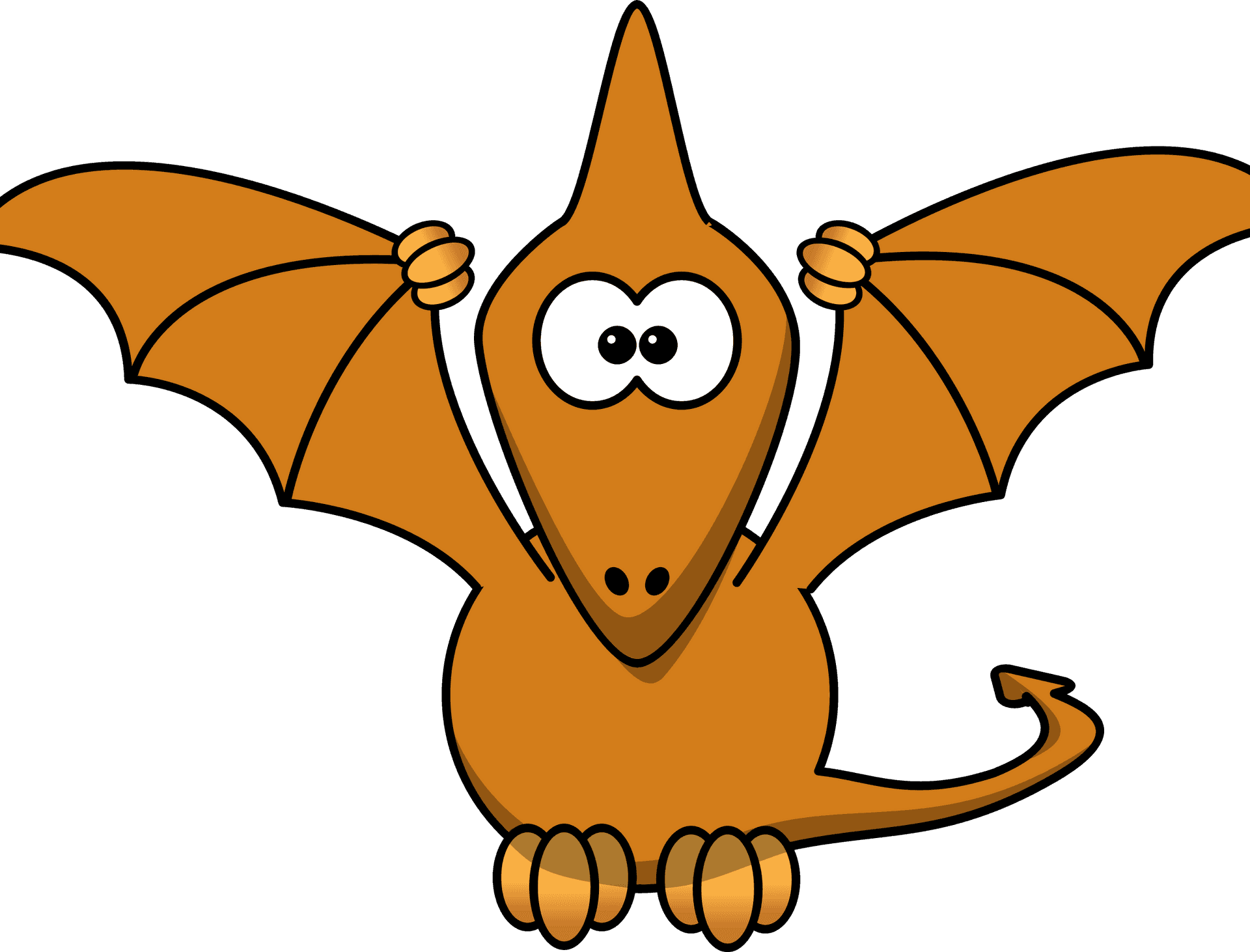 Cartoon Pterosaur Smiling PNG image