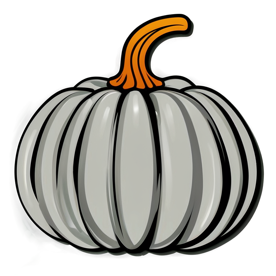 Cartoon Pumpkin Outline Illustration Png 06202024 PNG image