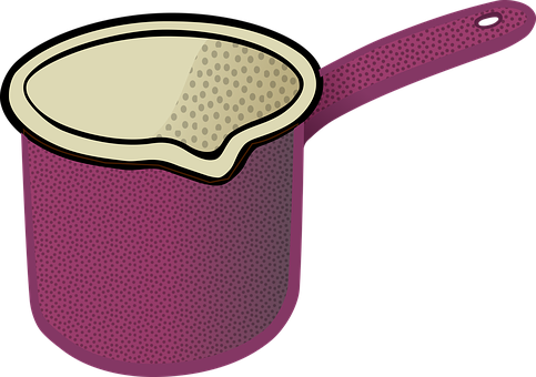 Cartoon Purple Saucepan PNG image