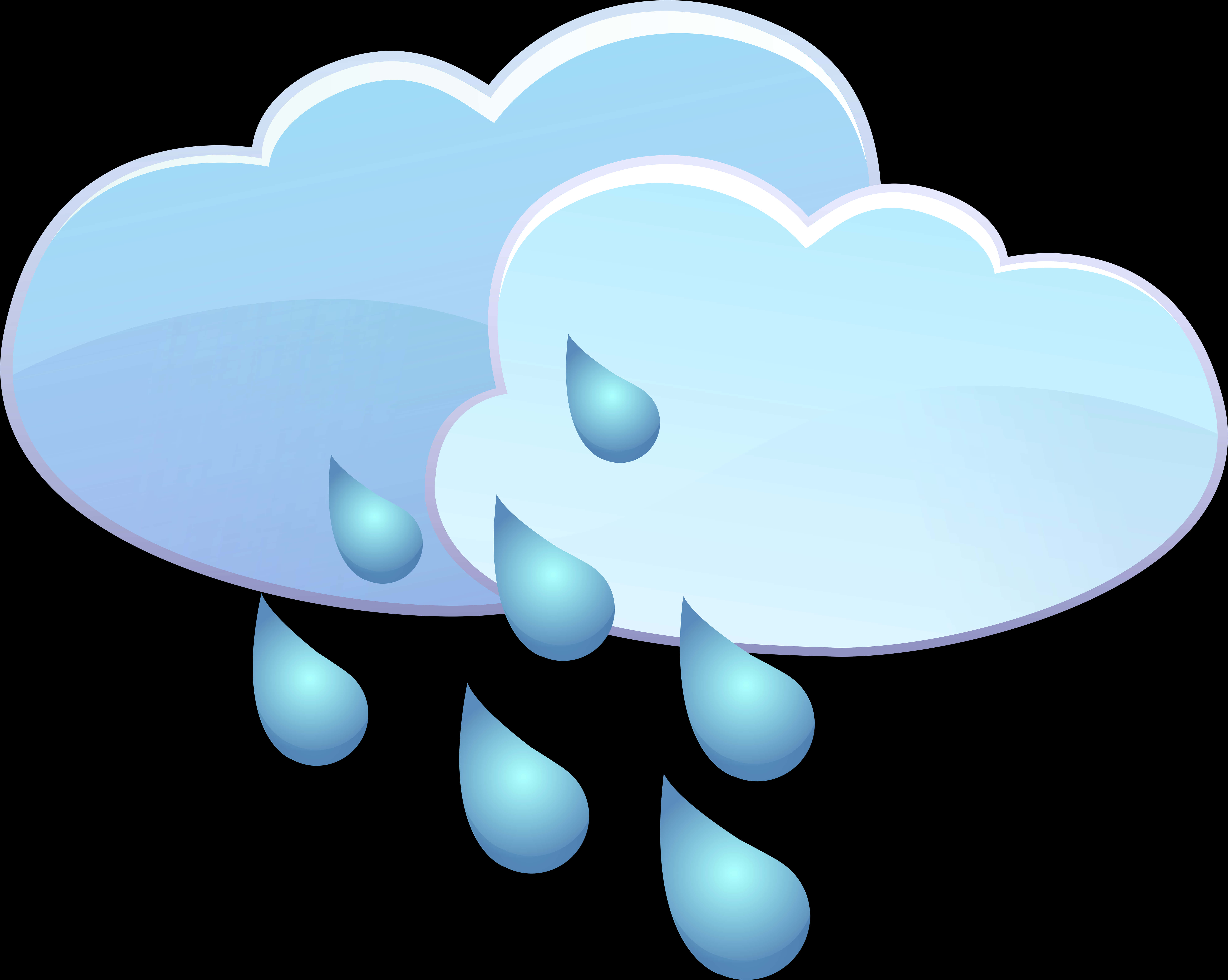 Cartoon Rain Clouds PNG image