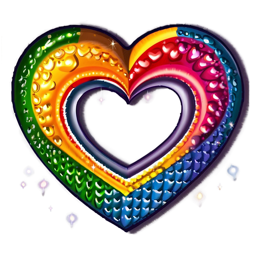 Cartoon Rainbow Heart Png Cgy98 PNG image