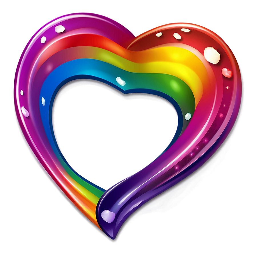 Cartoon Rainbow Heart Png Tkc PNG image