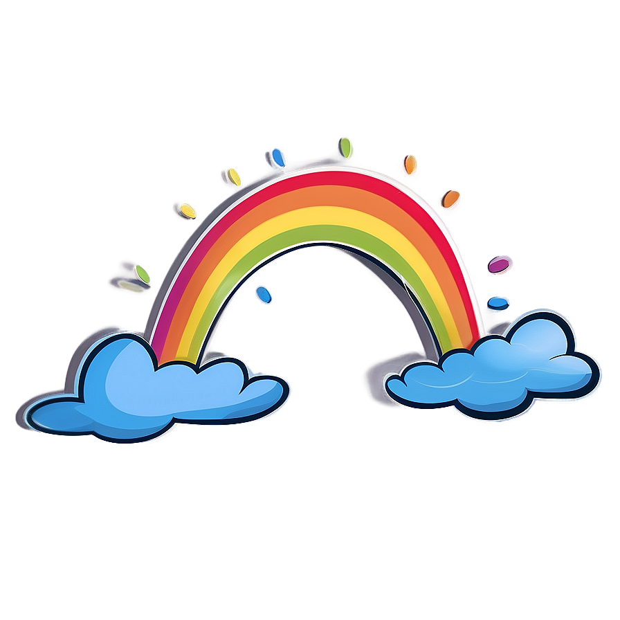 Cartoon Rainbow Illustration Png Kny PNG image