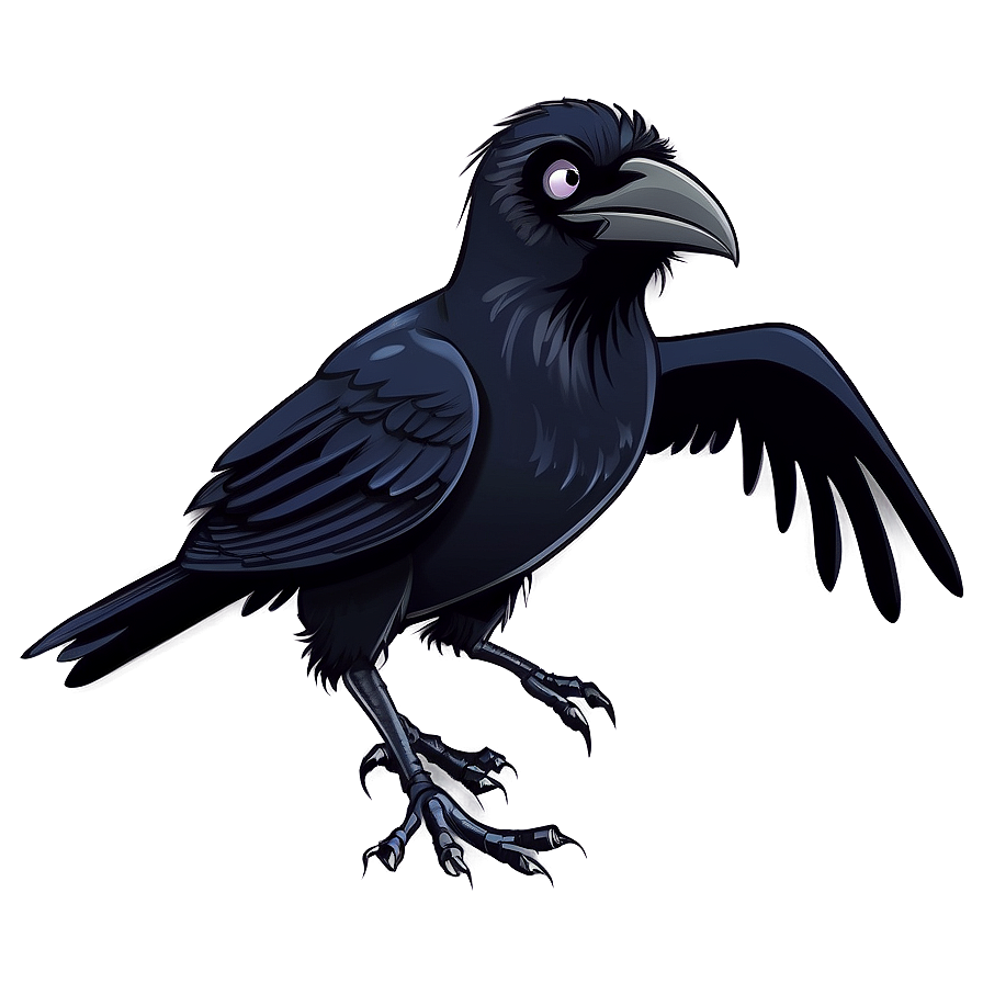 Cartoon Raven Character Png Mgs PNG image