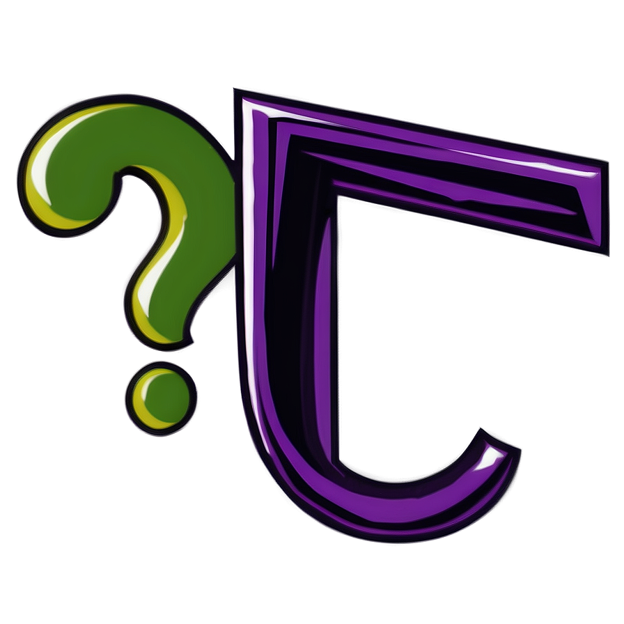 Cartoon Riddler Question Mark Png 06282024 PNG image