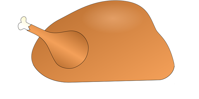 Cartoon Roast Turkey Illustration PNG image