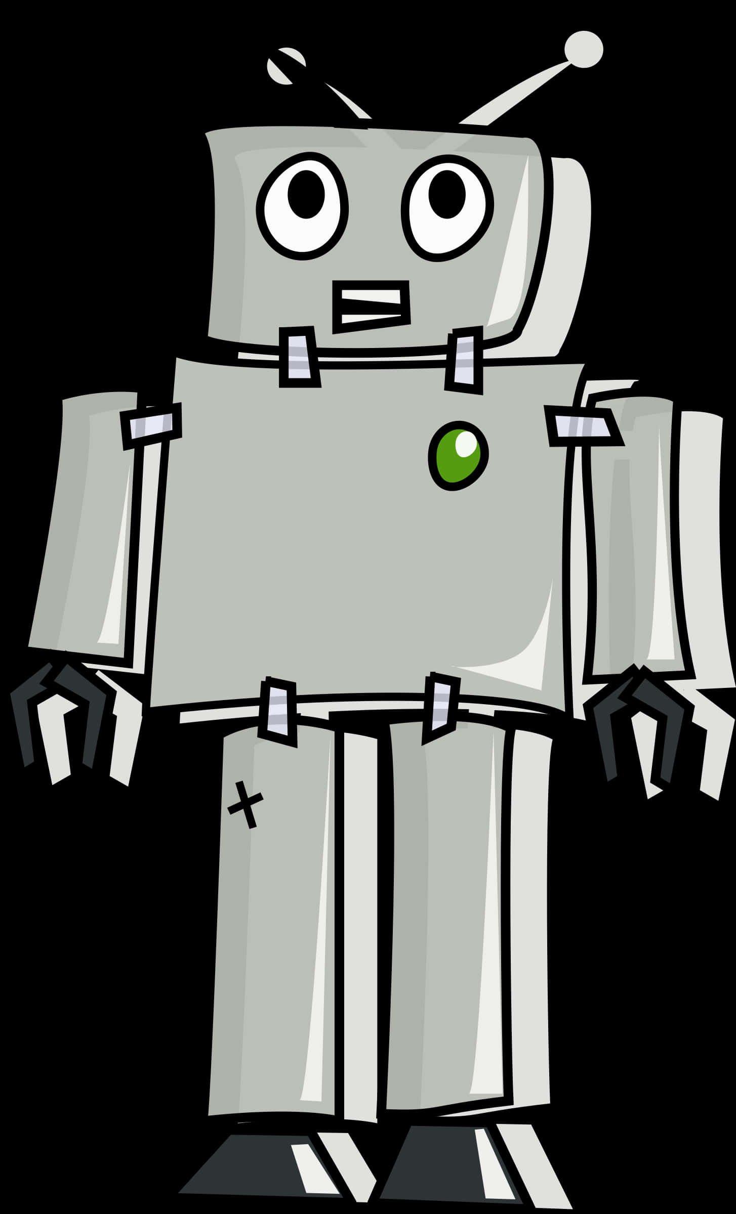 Cartoon Robot Illustration PNG image