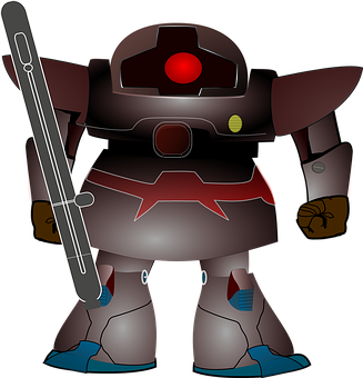 Cartoon Robot Warrior PNG image