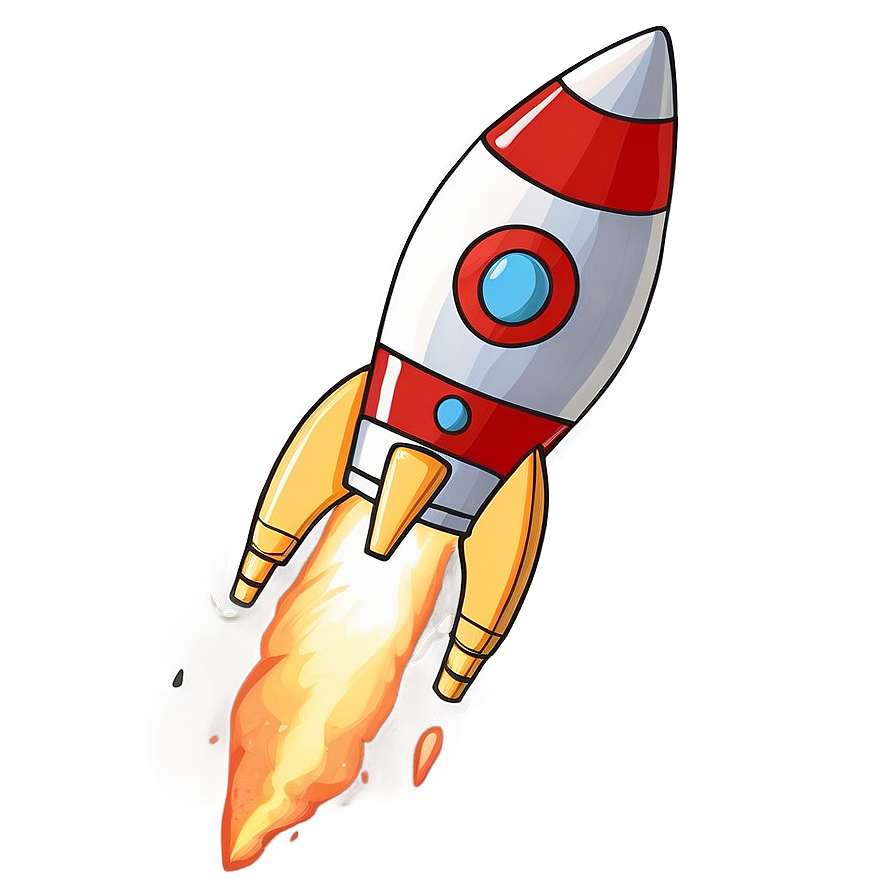 Cartoon Rocket Fire Png Ihl82 PNG image