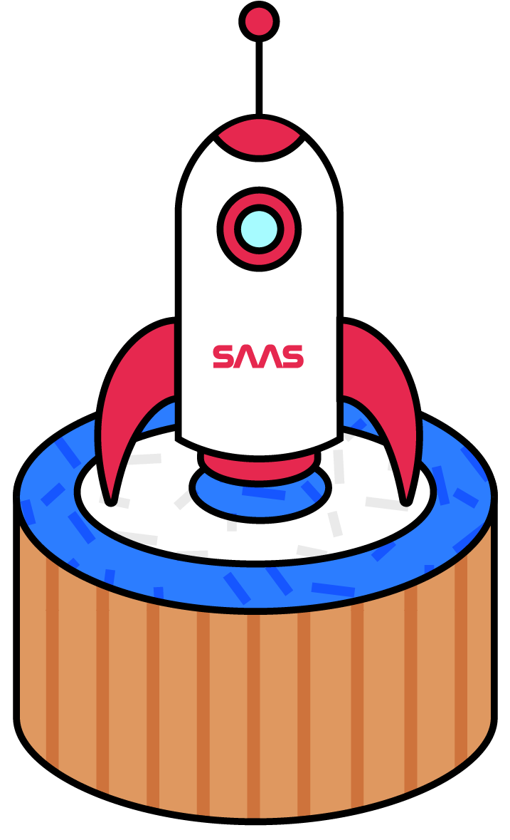 Cartoon Rocket Launchpad Illustration PNG image