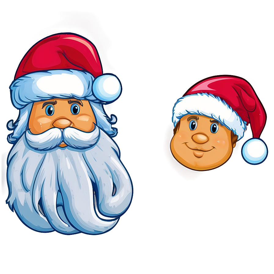 Cartoon Santa Hat Art Png 06262024 PNG image