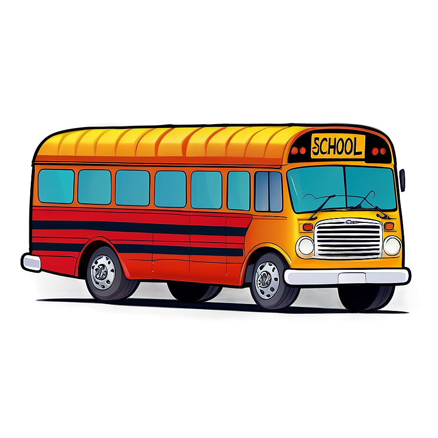 Cartoon School Trip Bus Png Lrx PNG image