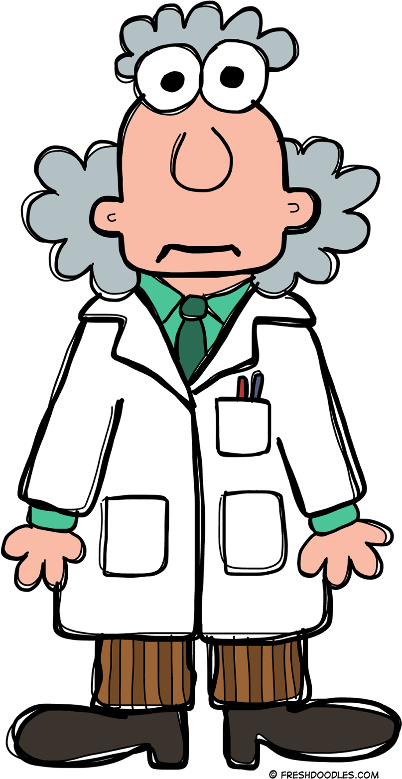 Cartoon Scientist Character PNG image