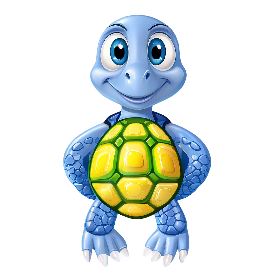 Cartoon Sea Turtle Character Png Tex4 PNG image