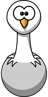 Cartoon Seagull Pawn Illustration PNG image