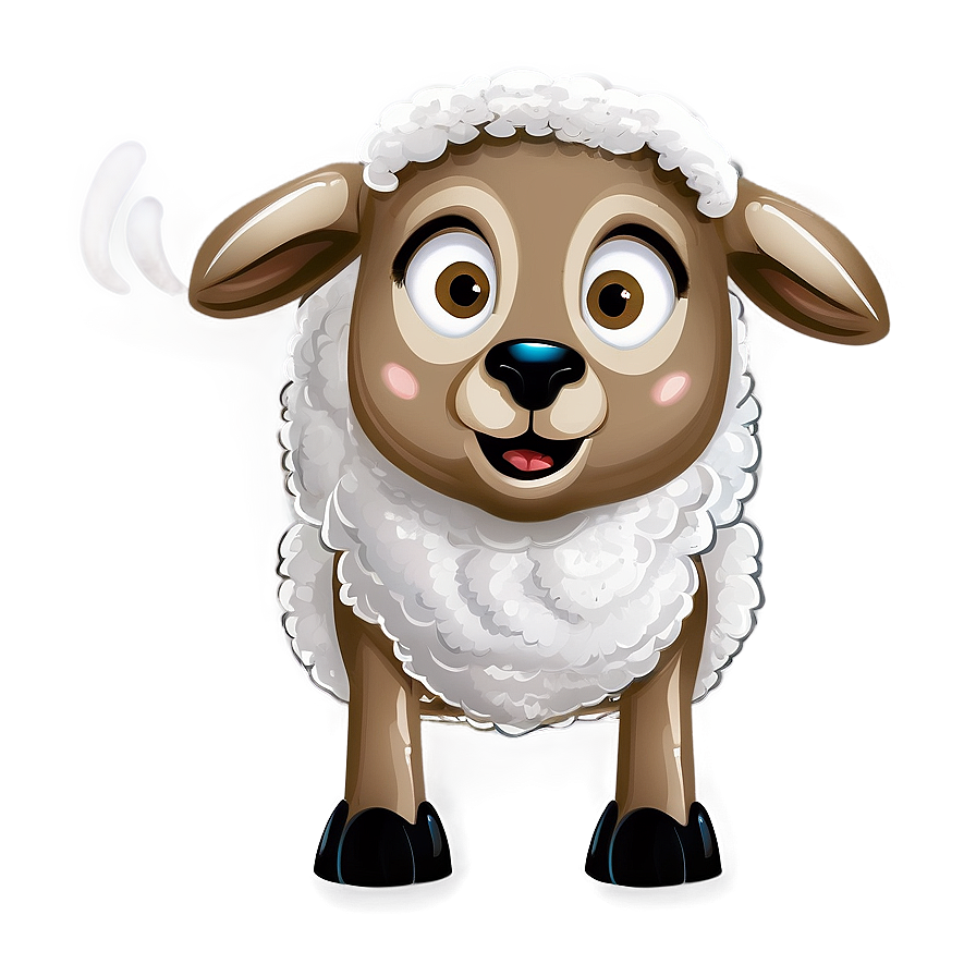 Cartoon Sheep B PNG image