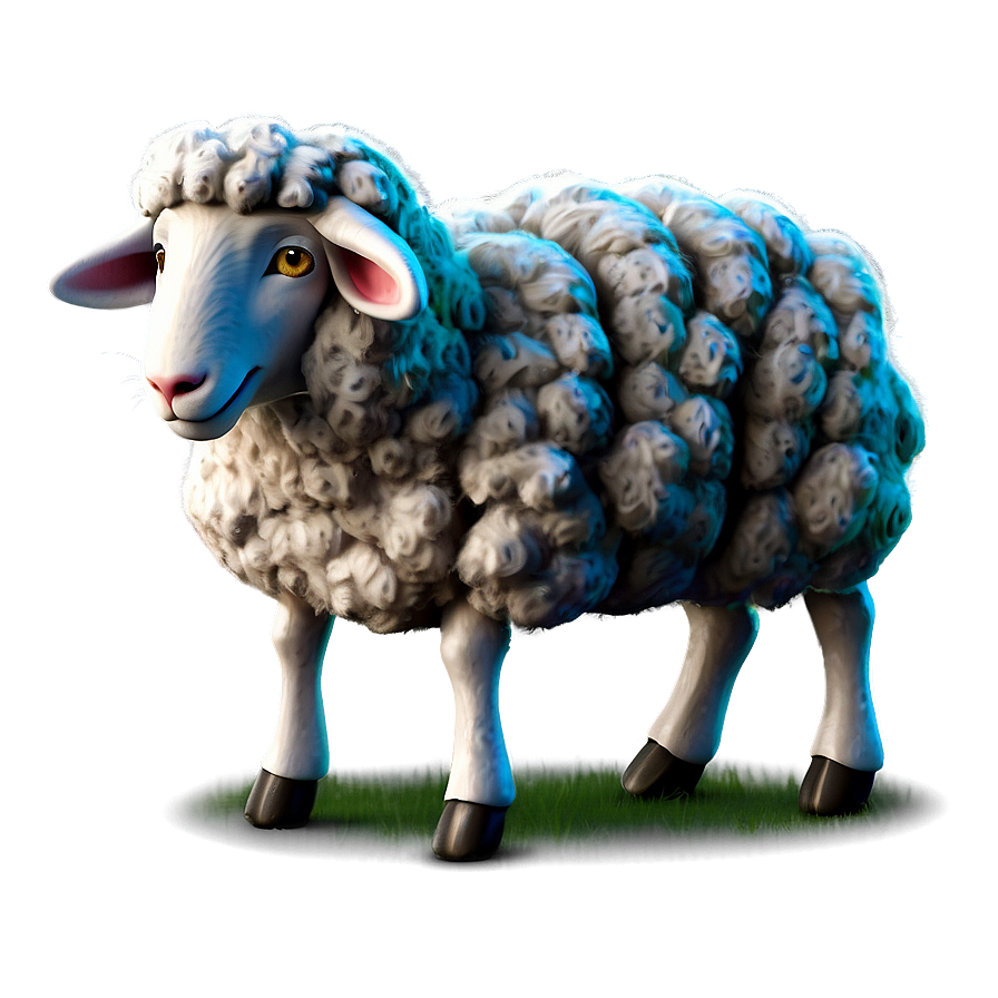 Cartoon Sheep C PNG image