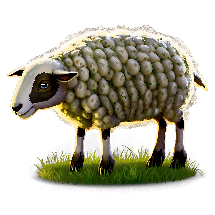 Cartoon Sheep Eating Grass Png 44 PNG image