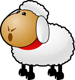 Cartoon Sheep Graphic PNG image