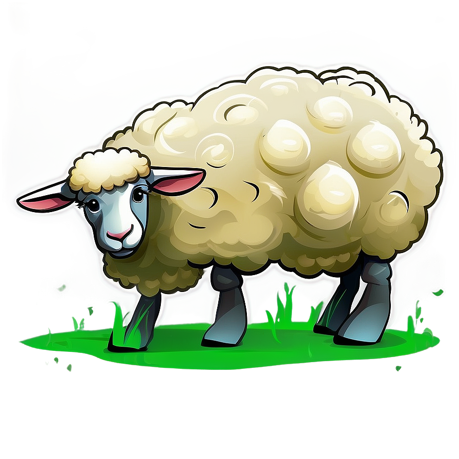 Cartoon Sheep Grazing Png Gip94 PNG image