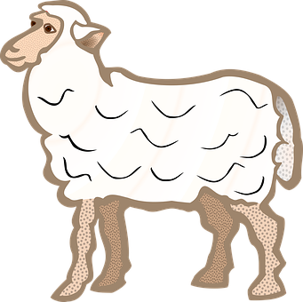 Cartoon Sheep Illustration PNG image