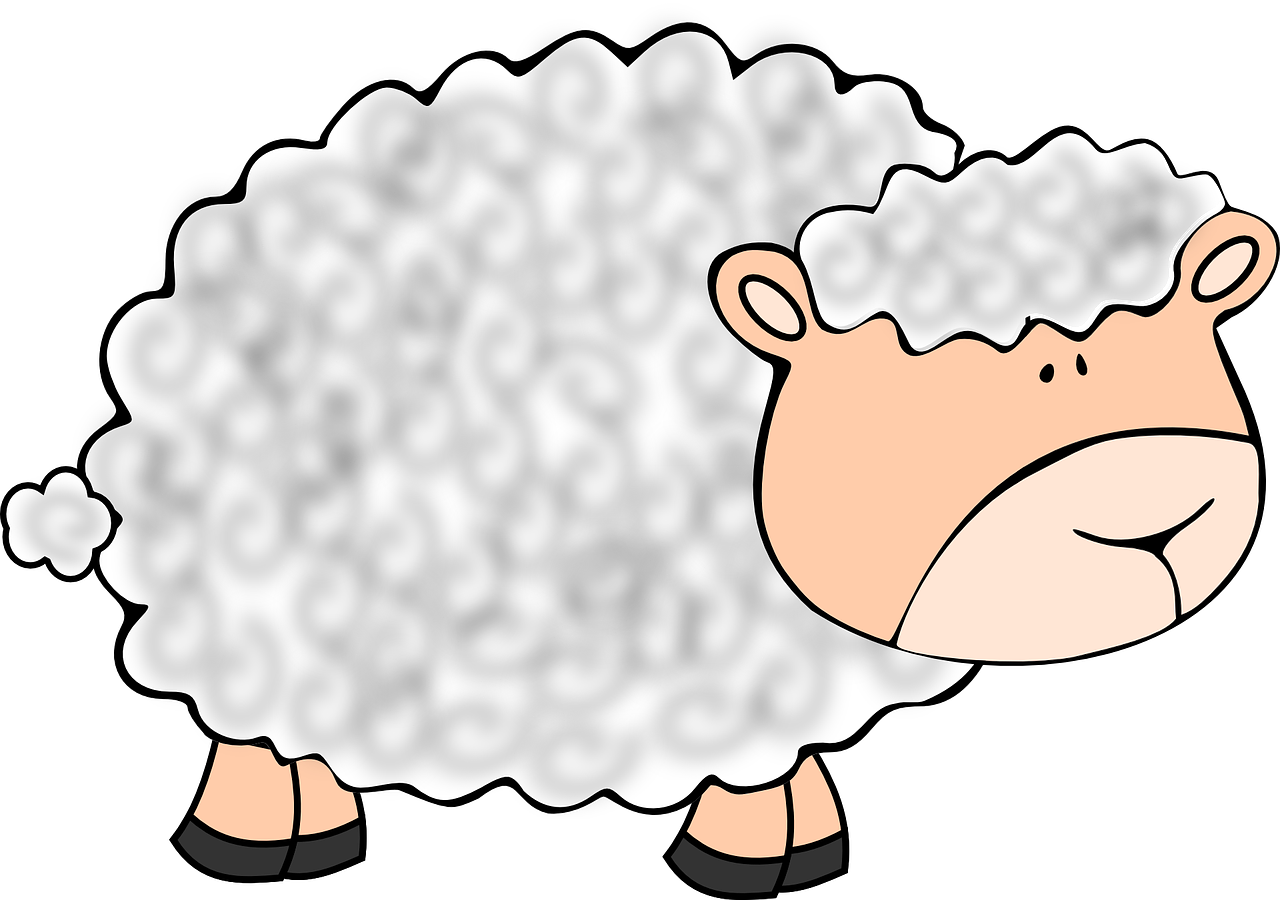 Cartoon Sheep Illustration PNG image