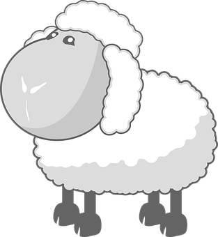 Cartoon Sheep Illustration PNG image