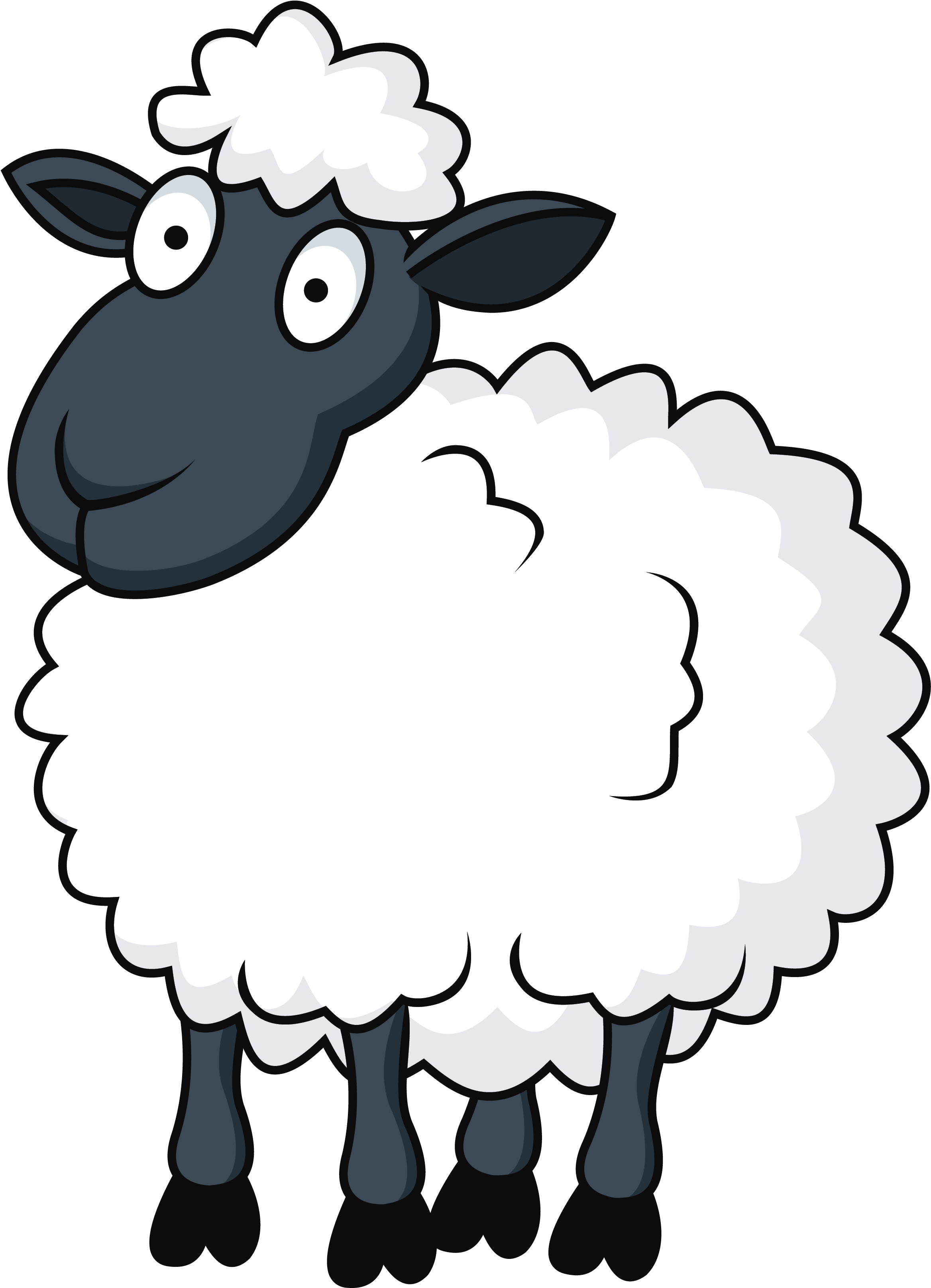 Cartoon Sheep Illustration PNG image