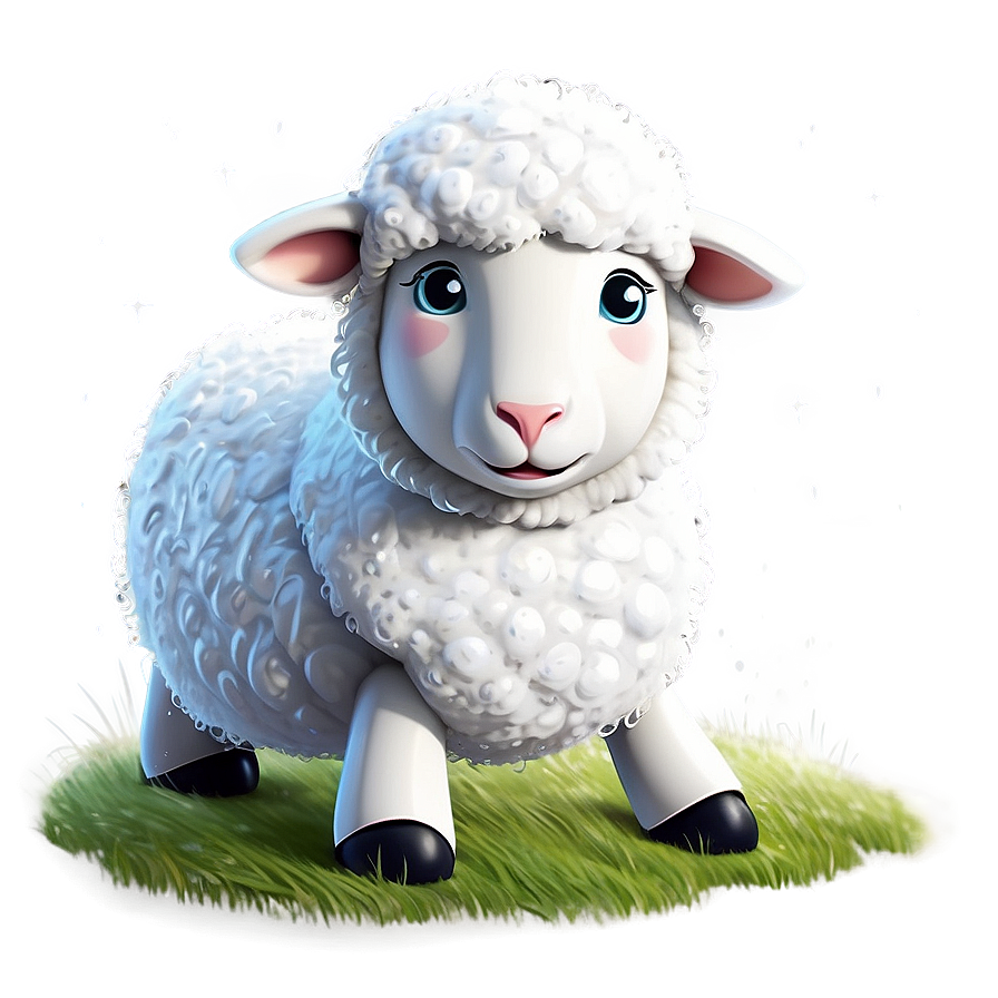 Cartoon Sheep In Snow Png Hvr37 PNG image