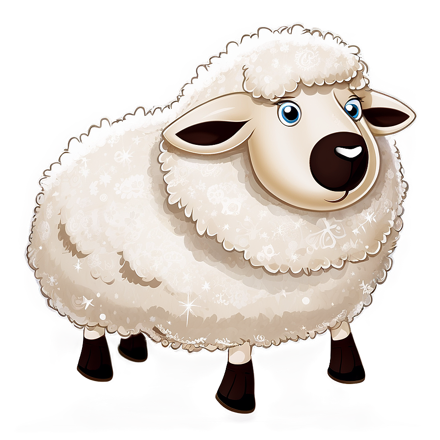 Cartoon Sheep In Snow Png Xql72 PNG image