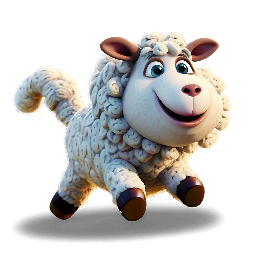 Cartoon Sheep Jumping Png Fae4 PNG image