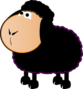 Cartoon Sheep Profile Vector PNG image