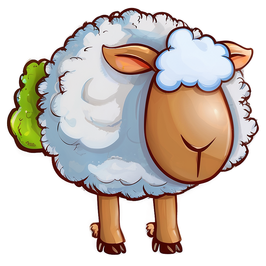 Cartoon Sheep With Cloud Png 94 PNG image