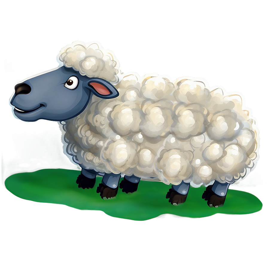 Cartoon Sheep With Star Png 06272024 PNG image