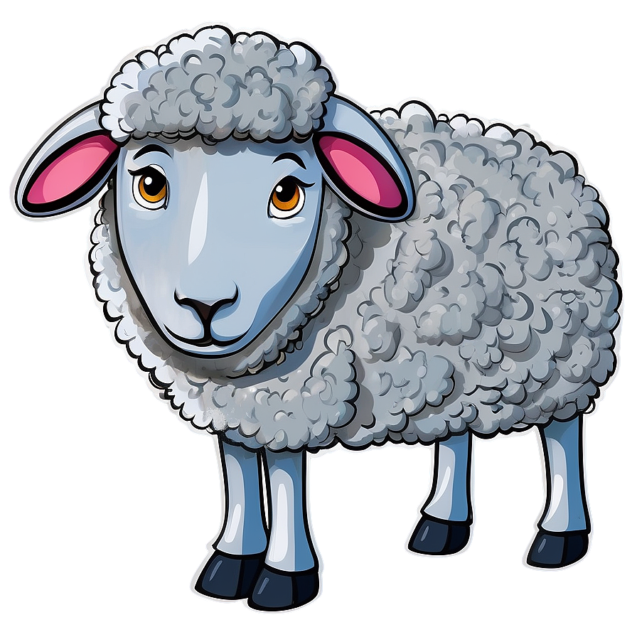 Cartoon Sheep With Star Png 30 PNG image