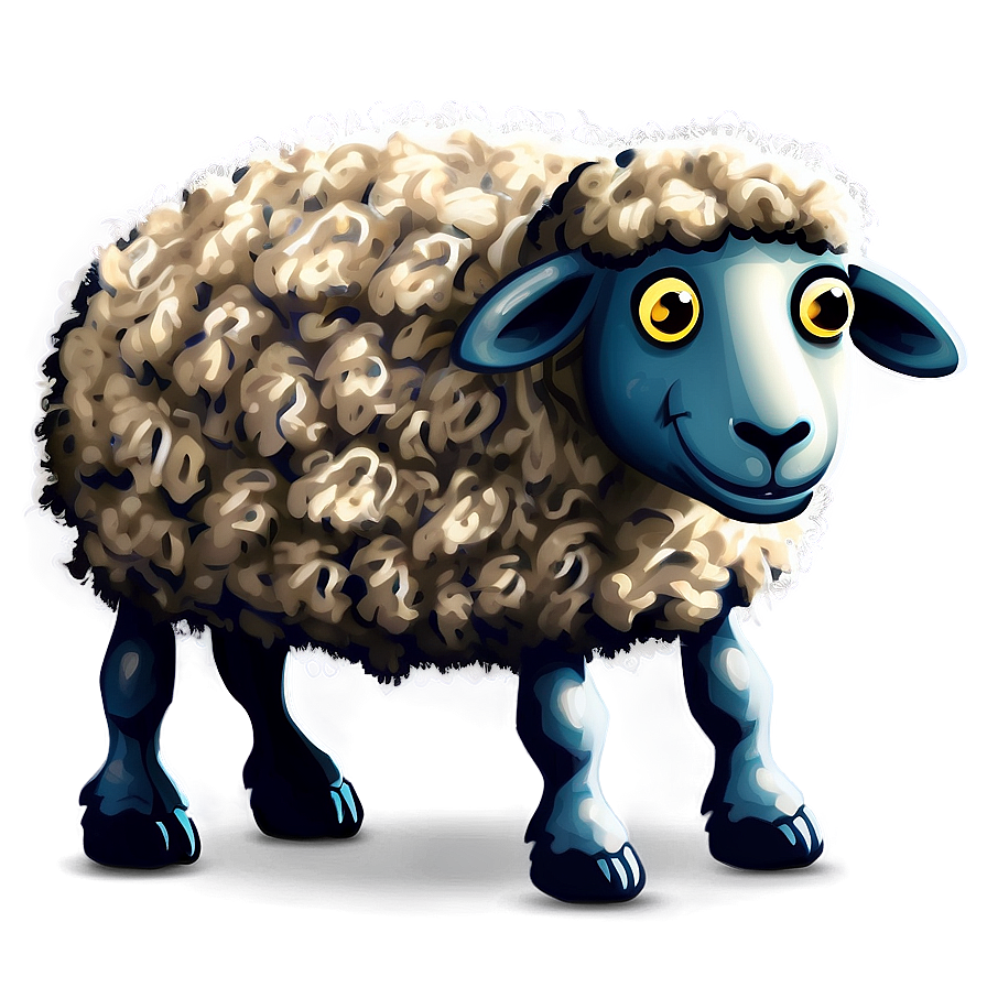 Cartoon Sheep With Wool Png 81 PNG image