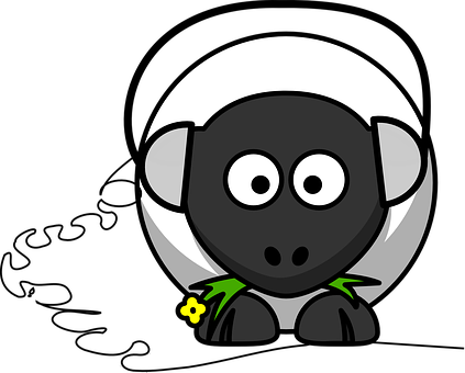 Cartoon Sheepin Pokeball Design PNG image